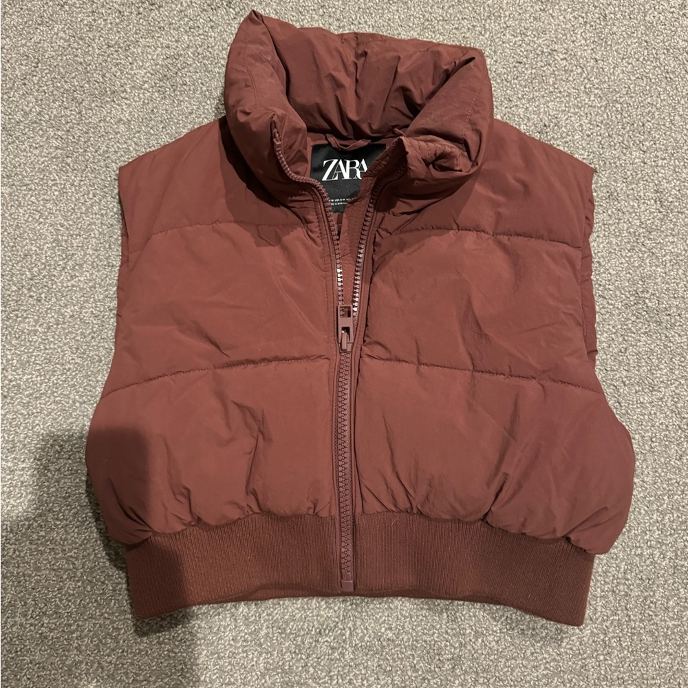 Zara | Brown Cropped Vest
